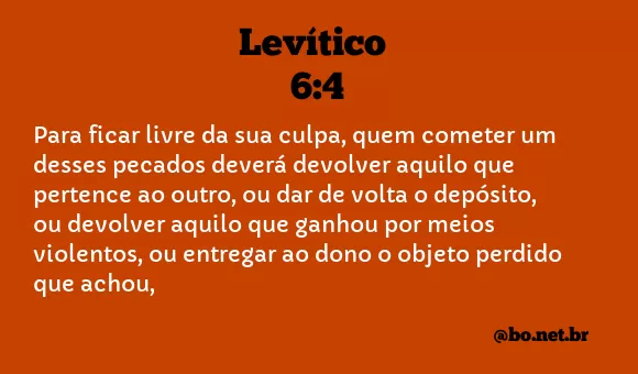 Levítico 6:4 NTLH