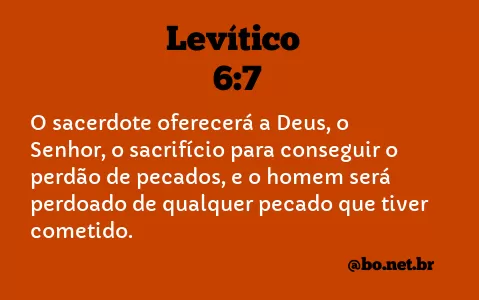 Levítico 6:7 NTLH