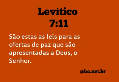 Levítico 7:11 NTLH
