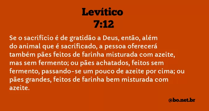 Levítico 7:12 NTLH