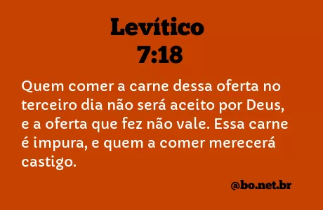 Levítico 7:18 NTLH