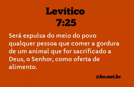 Levítico 7:25 NTLH