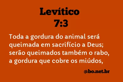 Levítico 7:3 NTLH
