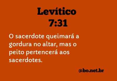 Levítico 7:31 NTLH