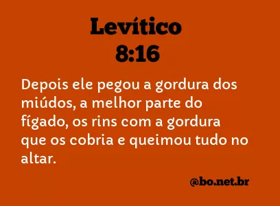 Levítico 8:16 NTLH