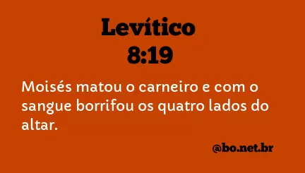 Levítico 8:19 NTLH