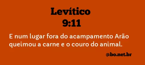 Levítico 9:11 NTLH