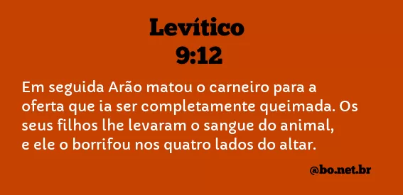 Levítico 9:12 NTLH