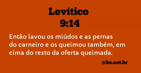 Levítico 9:14 NTLH