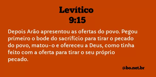 Levítico 9:15 NTLH