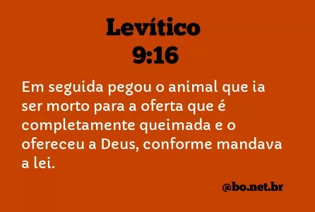 Levítico 9:16 NTLH