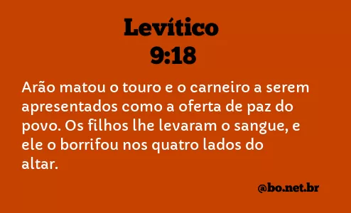 Levítico 9:18 NTLH