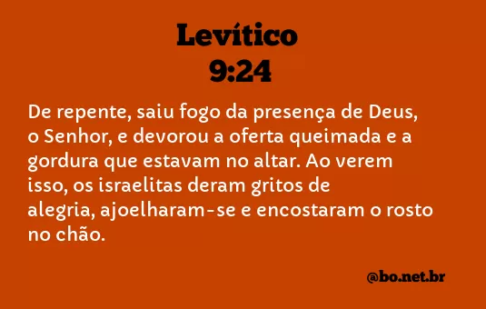 Levítico 9:24 NTLH