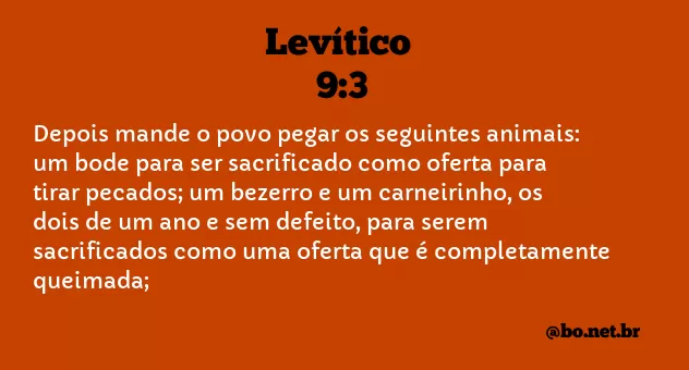 Levítico 9:3 NTLH