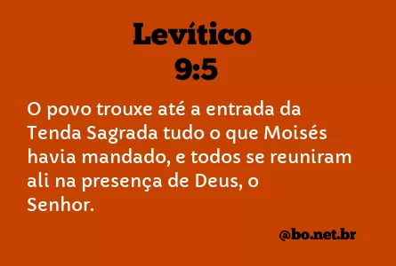 Levítico 9:5 NTLH