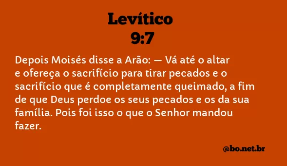 Levítico 9:7 NTLH