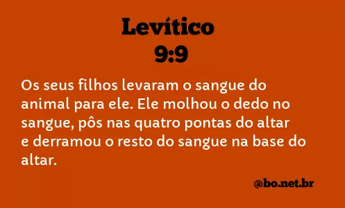 Levítico 9:9 NTLH