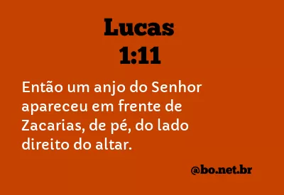 Lucas 1:11 NTLH