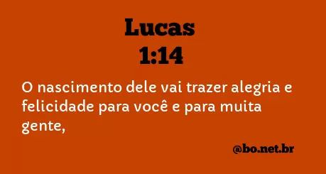 Lucas 1:14 NTLH