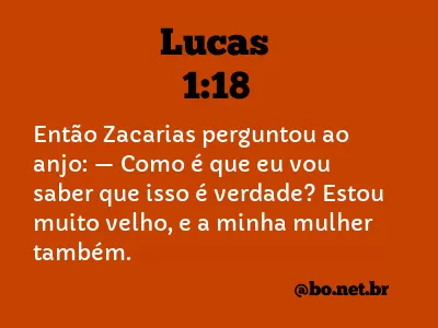 Lucas 1:18 NTLH