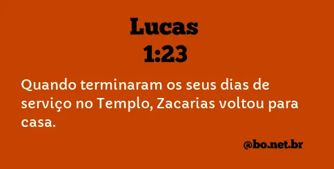 Lucas 1:23 NTLH