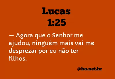 Lucas 1:25 NTLH