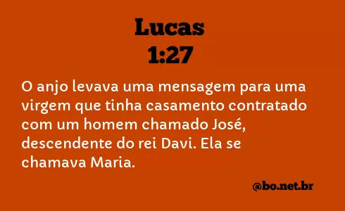 Lucas 1:27 NTLH