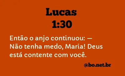 Lucas 1:30 NTLH