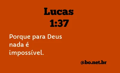 Lucas 1:37 NTLH