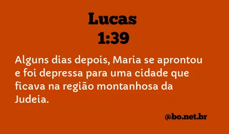 Lucas 1:39 NTLH