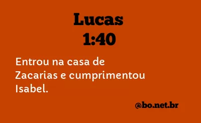 Lucas 1:40 NTLH