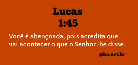 Lucas 1:45 NTLH