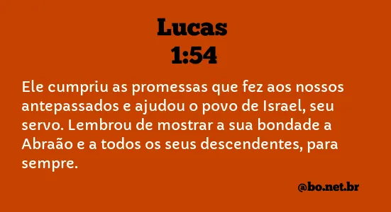 Lucas 1:54 NTLH