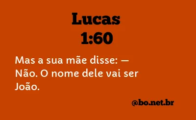 Lucas 1:60 NTLH