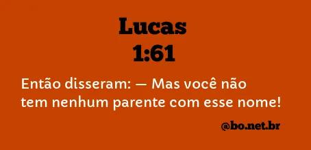 Lucas 1:61 NTLH