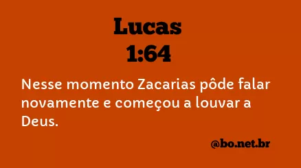Lucas 1:64 NTLH