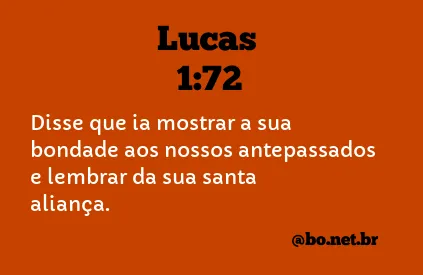 Lucas 1:72 NTLH