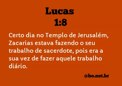 Lucas 1:8 NTLH
