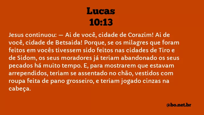 Lucas 10:13 NTLH