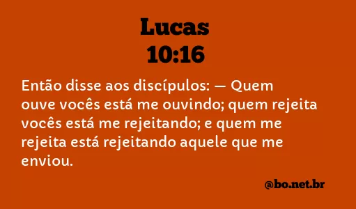 Lucas 10:16 NTLH