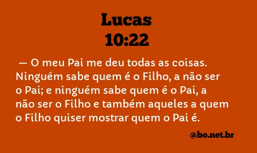 Lucas 10:22 NTLH