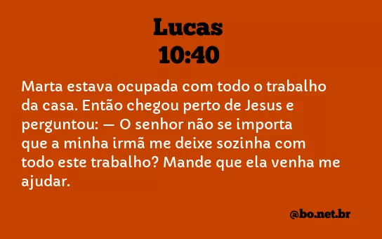 Lucas 10:40 NTLH