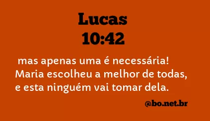 Lucas 10:42 NTLH