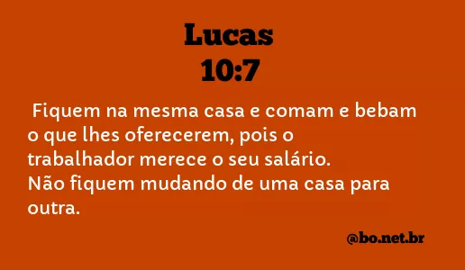 Lucas 10:7 NTLH