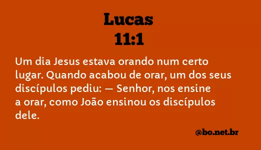 Lucas 11:1 NTLH