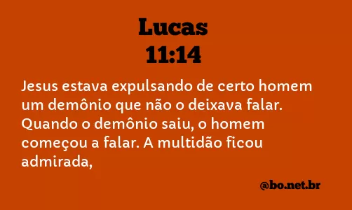Lucas 11:14 NTLH