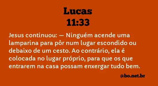 Lucas 11:33 NTLH