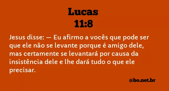 Lucas 11:8 NTLH