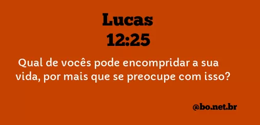 Lucas 12:25 NTLH