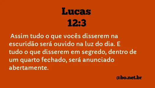 Lucas 12:3 NTLH